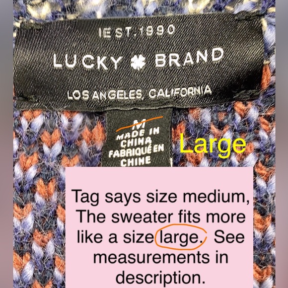 LUCKY BRAND CARDIGAN - Picture 9 of 14